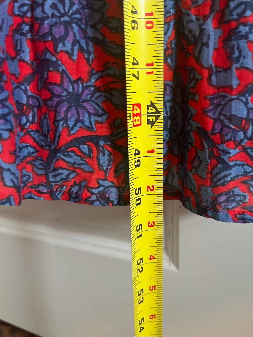 Roller Rabbit Red & Blue Floral Ruffle V-Neck Dress - Picture 8 of 10